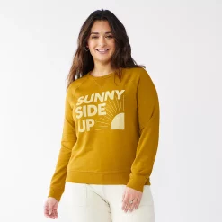 Women's Sonoma Goods For Life® Everyday Crewneck Sweatshirt 45 Women's Sonoma Goods For Life® Everyday Crewneck Sweatshirt -True Fit Shop 4974237 Sunny Side Yellow