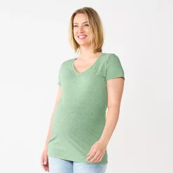 Maternity Sonoma Goods For Life® Essential V-Neck Tee 63 Maternity Sonoma Goods For Life® Essential V-Neck Tee -True Fit Shop 4980526 Aspen Leaf