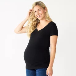 Maternity Sonoma Goods For Life® Essential V-Neck Tee 50 Maternity Sonoma Goods For Life® Essential V-Neck Tee -True Fit Shop 4980526 Black