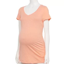 Maternity Sonoma Goods For Life® Essential V-Neck Tee 44 Maternity Sonoma Goods For Life® Essential V-Neck Tee -True Fit Shop 4980526 Carolina Peach