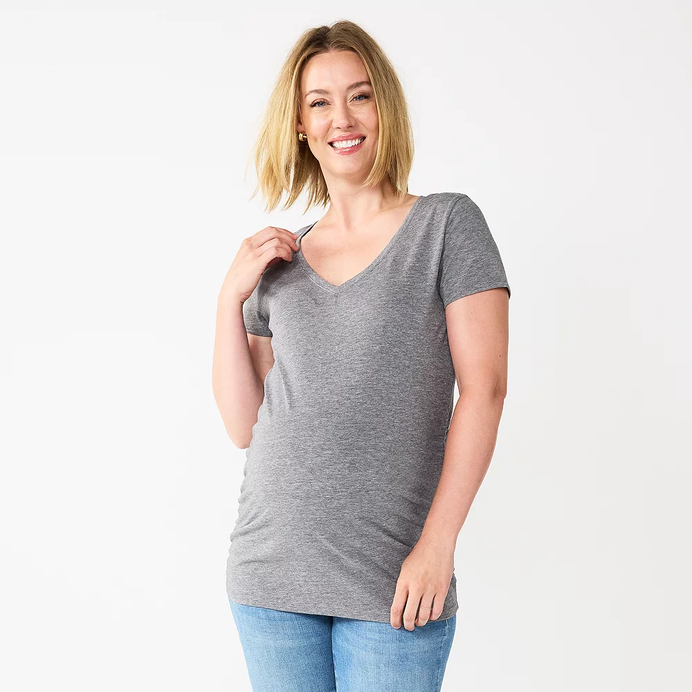 Maternity Sonoma Goods For Life® Essential V-Neck Tee 8 Maternity Sonoma Goods For Life® Essential V-Neck Tee - Image 8
