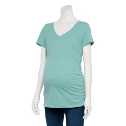 Maternity Sonoma Goods For Life® Essential V-Neck Tee 76 Maternity Sonoma Goods For Life® Essential V-Neck Tee -True Fit Shop 4980526 Island Teal