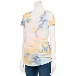 Maternity Sonoma Goods For Life® Essential V-Neck Tee 74 Maternity Sonoma Goods For Life® Essential V-Neck Tee -True Fit Shop 4980526 Neutral Tie Dye