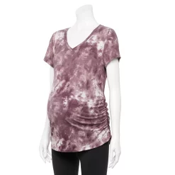 Maternity Sonoma Goods For Life® Essential V-Neck Tee 75 Maternity Sonoma Goods For Life® Essential V-Neck Tee -True Fit Shop 4980526 Purple Tie Dye