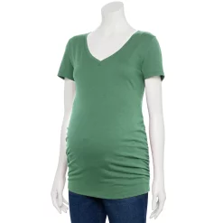 Maternity Sonoma Goods For Life® Essential V-Neck Tee 68 Maternity Sonoma Goods For Life® Essential V-Neck Tee -True Fit Shop 4980526 Unique Green