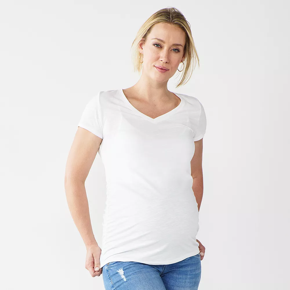 Maternity Sonoma Goods For Life® Essential V-Neck Tee 2 Maternity Sonoma Goods For Life® Essential V-Neck Tee - Image 2
