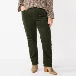 Plus Size Sonoma Goods For Life® Premium Elastic-Waist Midrise Straight-Leg Jeans 13 Plus Size Sonoma Goods For Life® Premium Elastic-Waist Midrise Straight-Leg Jeans -True Fit Shop 4988856 Army Bottle