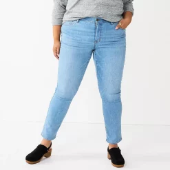 Plus Size Sonoma Goods For Life® Premium Elastic-Waist Midrise Straight-Leg Jeans 15 Plus Size Sonoma Goods For Life® Premium Elastic-Waist Midrise Straight-Leg Jeans -True Fit Shop 4988856 Fauna
