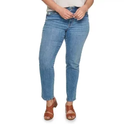 Plus Size Sonoma Goods For Life® Premium Elastic-Waist Midrise Straight-Leg Jeans 11 Plus Size Sonoma Goods For Life® Premium Elastic-Waist Midrise Straight-Leg Jeans -True Fit Shop 4988856 Manor