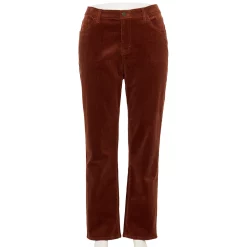 Plus Size Sonoma Goods For Life® Premium Mid-Rise Curvy Straight-Leg Jeans -True Fit Shop 4989903 Rustic Orange