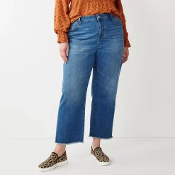 Plus Size Sonoma Goods For Life® Premium High-Waisted Straight-Leg Crop Jeans 5 Plus Size Sonoma Goods For Life® Premium High-Waisted Straight-Leg Crop Jeans -True Fit Shop 4990293 Baytree