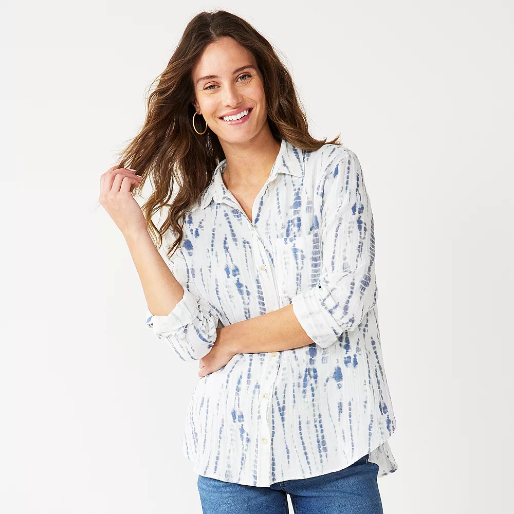 Women's Sonoma Goods For Life® Essential Everyday Button-Down Shirt 9 Women's Sonoma Goods For Life® Essential Everyday Button-Down Shirt - Image 9