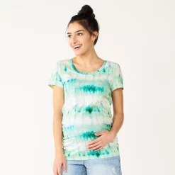 Maternity Sonoma Goods For Life® Essential Scoopneck Tee 28 Maternity Sonoma Goods For Life® Essential Scoopneck Tee -True Fit Shop 4998304 Blue Dye