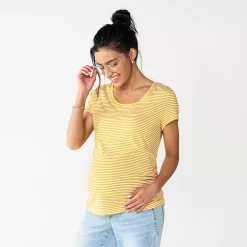 Maternity Sonoma Goods For Life® Essential Scoopneck Tee 32 Maternity Sonoma Goods For Life® Essential Scoopneck Tee -True Fit Shop 4998304 Micah Gold Stripe