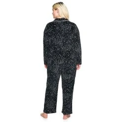 Plus Size Sonoma Goods For Life® Velour Pajama Shirt & Pajama Pants Set -True Fit Shop 5033014 ALT