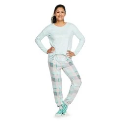 Women's Sonoma Goods For Life® 3-pc. Long Sleeve Pajama Top, Pajama Pants & Socks Set -True Fit Shop 5034508 ALT2