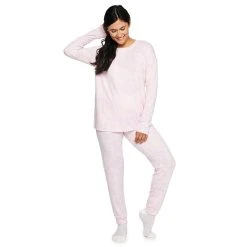 Women's Sonoma Goods For Life® 3-pc. Long Sleeve Pajama Top, Pajama Pants & Socks Set -True Fit Shop 5034508 Lavender Tie Dye