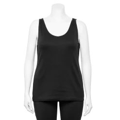 Plus Size Sonoma Goods For Life® Everyday Rib Tank 9 Plus Size Sonoma Goods For Life® Everyday Rib Tank -True Fit Shop 5035582 Black