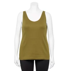 Plus Size Sonoma Goods For Life® Everyday Rib Tank 11 Plus Size Sonoma Goods For Life® Everyday Rib Tank -True Fit Shop 5035582 Odyssey Green