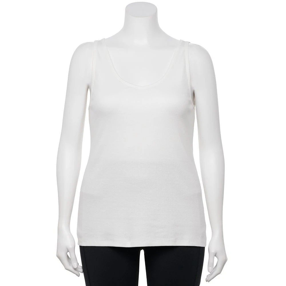 Plus Size Sonoma Goods For Life® Everyday Rib Tank 5 Plus Size Sonoma Goods For Life® Everyday Rib Tank - Image 5
