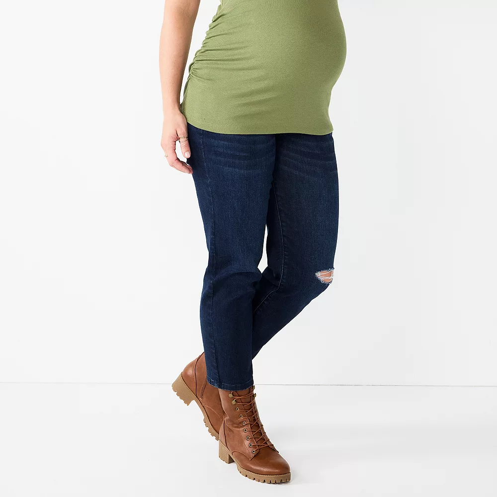 Maternity Sonoma Goods For Life® Over-The-Belly Cropped Straight-Leg Jeans 1 Maternity Sonoma Goods For Life® Over-The-Belly Cropped Straight-Leg Jeans