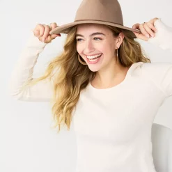 Women's Sonoma Goods For Life® Felt Fedora with Suede Band 20 Women's Sonoma Goods For Life® Felt Fedora with Suede Band -True Fit Shop 5044940 ALT8
