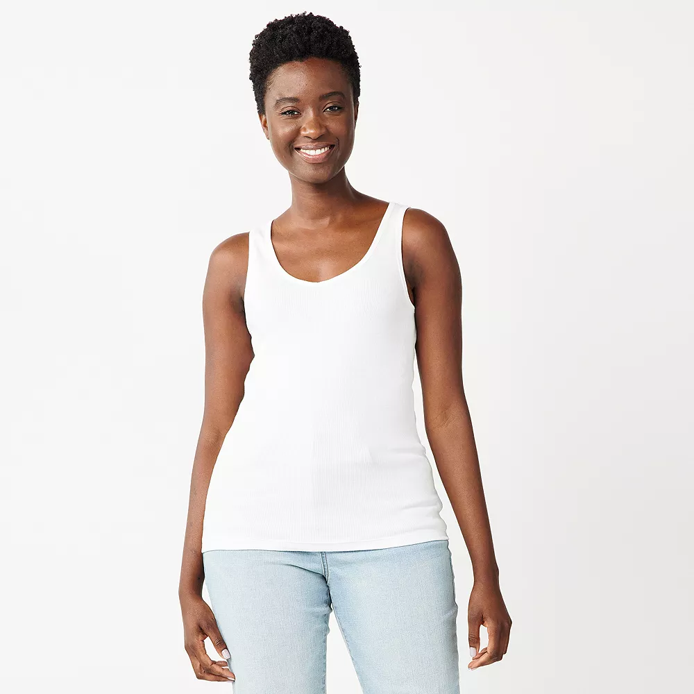 Women's Sonoma Goods For Life® Everyday Ribbed Tank 2 Women's Sonoma Goods For Life® Everyday Ribbed Tank - Image 2