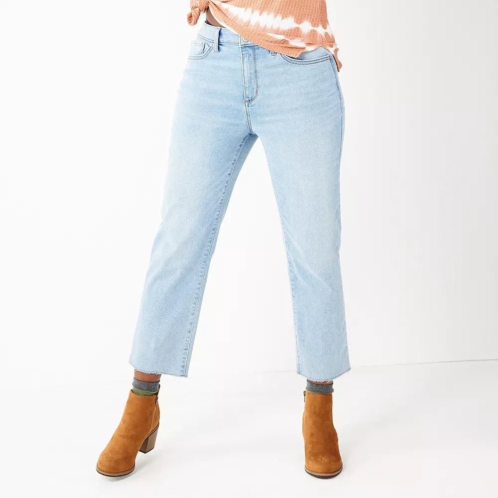 Petite Sonoma Goods For Life® High-Waisted Straight-Leg Crop Jeans 3 Petite Sonoma Goods For Life® High-Waisted Straight-Leg Crop Jeans - Image 3