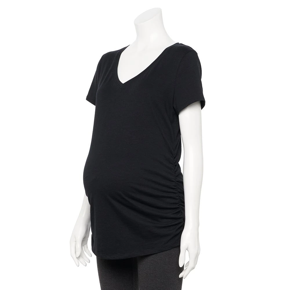 Maternity Sonoma Goods For Life® 2-pack Essential Short Sleeve Tee 4 Maternity Sonoma Goods For Life® 2-pack Essential Short Sleeve Tee - Image 4