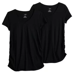 Maternity Sonoma Goods For Life® 2-pack Essential Short Sleeve Tee 6 Maternity Sonoma Goods For Life® 2-pack Essential Short Sleeve Tee -True Fit Shop 5145387 Black Black