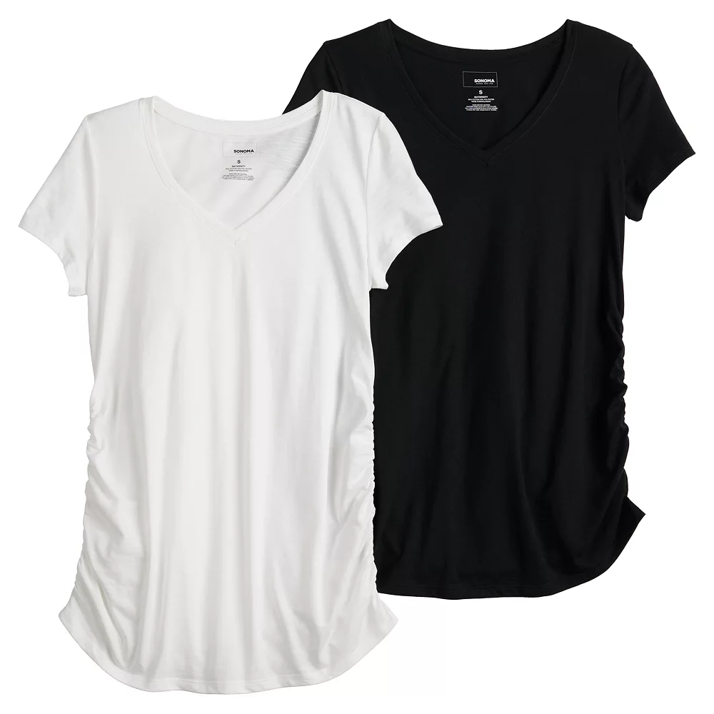 Maternity Sonoma Goods For Life® 2-pack Essential Short Sleeve Tee 2 Maternity Sonoma Goods For Life® 2-pack Essential Short Sleeve Tee - Image 2