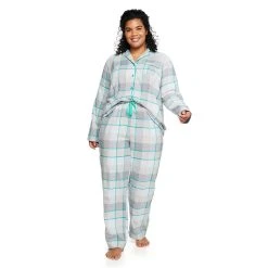Plus Size Sonoma Goods For Life® Flannel Pajama Shirt & Pajama Pants Set 11 Plus Size Sonoma Goods For Life® Flannel Pajama Shirt & Pajama Pants Set -True Fit Shop 5146738 ALT2