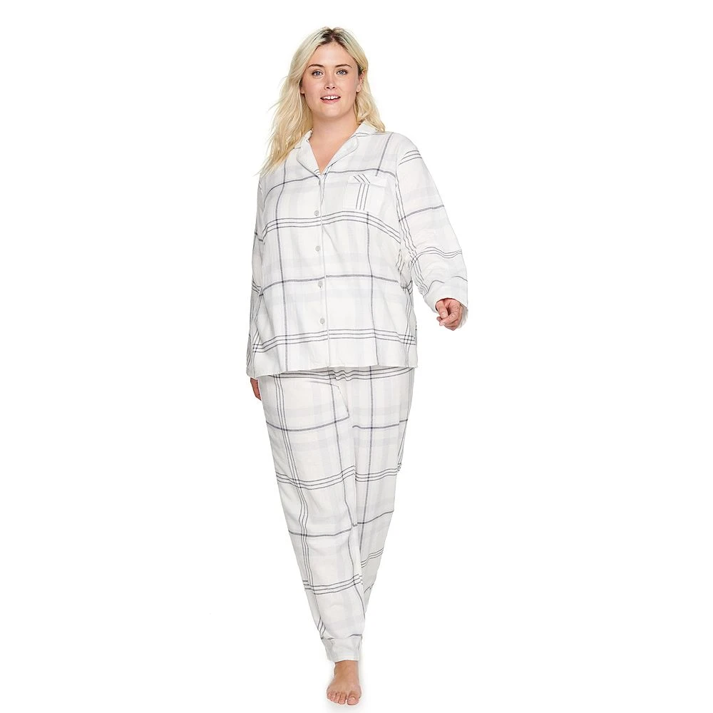 Plus Size Sonoma Goods For Life® Flannel Pajama Shirt & Pajama Pants Set 4 Plus Size Sonoma Goods For Life® Flannel Pajama Shirt & Pajama Pants Set - Image 4