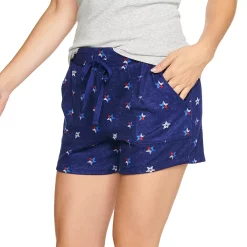 Women's Sonoma Goods For Life® Snit Pajama Shorts -True Fit Shop 5161202 Navy Texas Stars