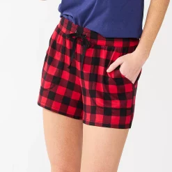 Women's Sonoma Goods For Life® Snit Pajama Shorts -True Fit Shop 5161202 Red Mini Buff