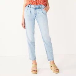 Women's Sonoma Goods For Life® High Rise Pleat Front Jeans -True Fit Shop 5193062 Rockrose