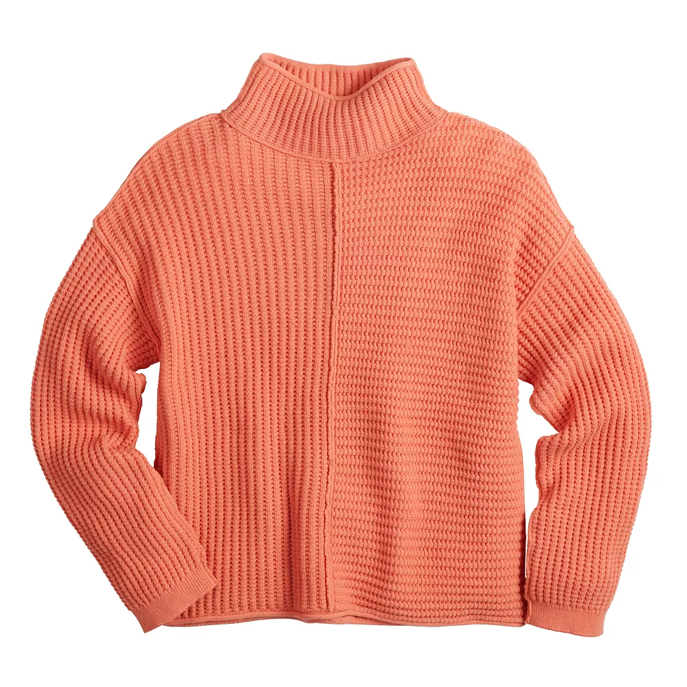 Women's Sonoma Goods For Life® Exposed Seaming Mockneck Sweater 9 Women's Sonoma Goods For Life® Exposed Seaming Mockneck Sweater - Image 9