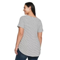 Plus Size Sonoma Goods For Life® V-Neck Tunic Tee -True Fit Shop 5209140 ALT