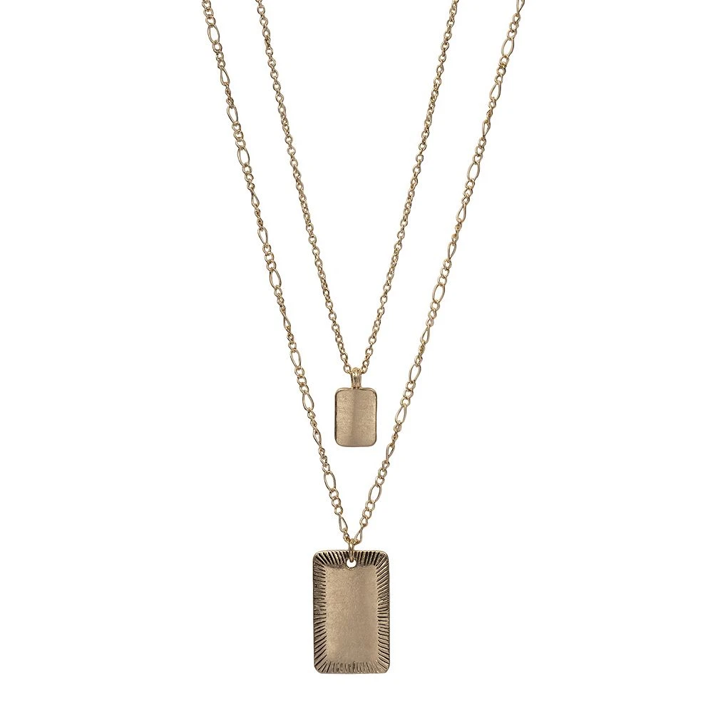 Sonoma Goods For Life® Multi Layered Square Drop Necklace 1 Sonoma Goods For Life® Multi Layered Square Drop Necklace