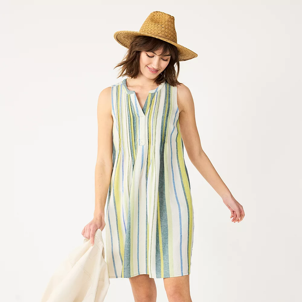Women's Sonoma Goods For Life® Pintuck Linen-Blend Dress 15 Women's Sonoma Goods For Life® Pintuck Linen-Blend Dress - Image 15