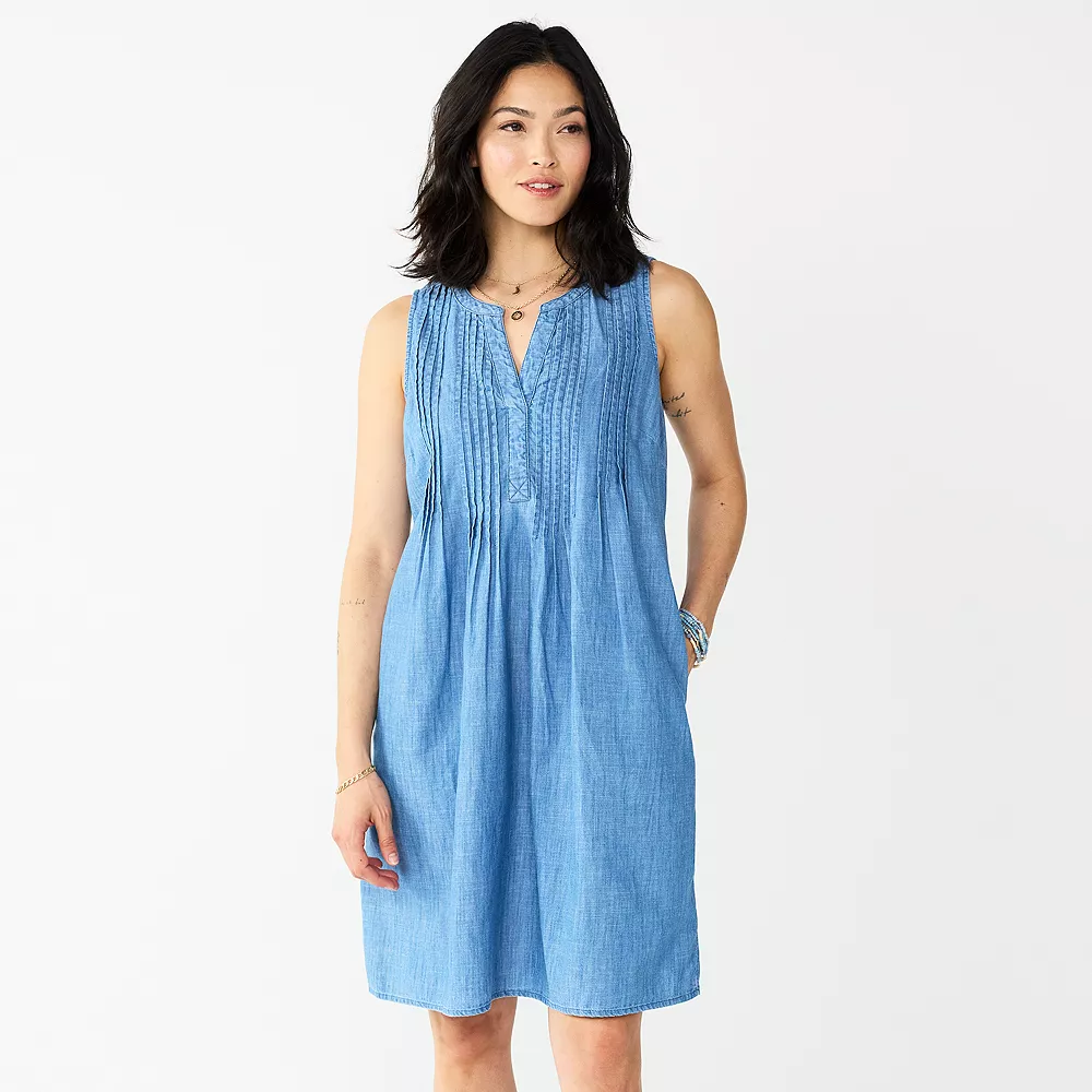 Women's Sonoma Goods For Life® Pintuck Linen-Blend Dress 13 Women's Sonoma Goods For Life® Pintuck Linen-Blend Dress - Image 13