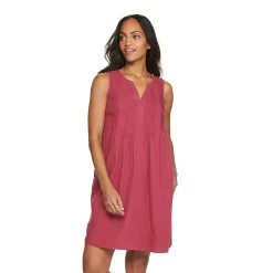 Women's Sonoma Goods For Life® Pintuck Linen-Blend Dress 21 Women's Sonoma Goods For Life® Pintuck Linen-Blend Dress -True Fit Shop 5215954 Mauve