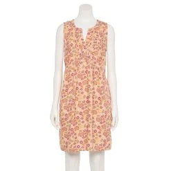 Women's Sonoma Goods For Life® Pintuck Linen-Blend Dress 25 Women's Sonoma Goods For Life® Pintuck Linen-Blend Dress -True Fit Shop 5215954 Peach Floral