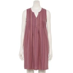 Women's Sonoma Goods For Life® Pintuck Linen-Blend Dress 20 Women's Sonoma Goods For Life® Pintuck Linen-Blend Dress -True Fit Shop 5215954 Purple Stripe