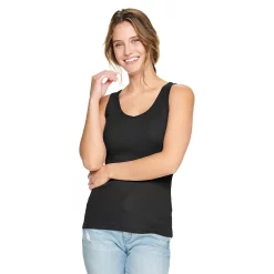 Petite Sonoma Goods For Life® Everyday Rib Tank -True Fit Shop 5216348 Black