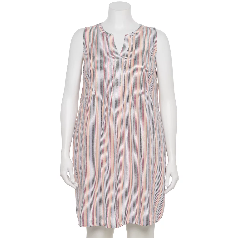 Plus Size Sonoma Goods For Life® Pintuck Linen-Blend Dress 1 Plus Size Sonoma Goods For Life® Pintuck Linen-Blend Dress