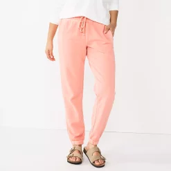 Women's Sonoma Goods For Life® Cinched Knit Jogger Pants 17 Women's Sonoma Goods For Life® Cinched Knit Jogger Pants -True Fit Shop 5225497 Coral