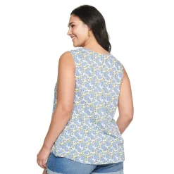 Plus Size Sonoma Goods For Life® V-Neck Tank -True Fit Shop 5226888 ALT