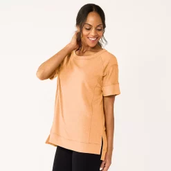 Women's Sonoma Goods For Life® Supersoft Short Sleeve Tunic 26 Women's Sonoma Goods For Life® Supersoft Short Sleeve Tunic -True Fit Shop 5231865 Peach