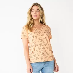 Petite Sonoma Goods For Life® Everyday Short Sleeve V-Neck Tee -True Fit Shop 5234230 Bananas